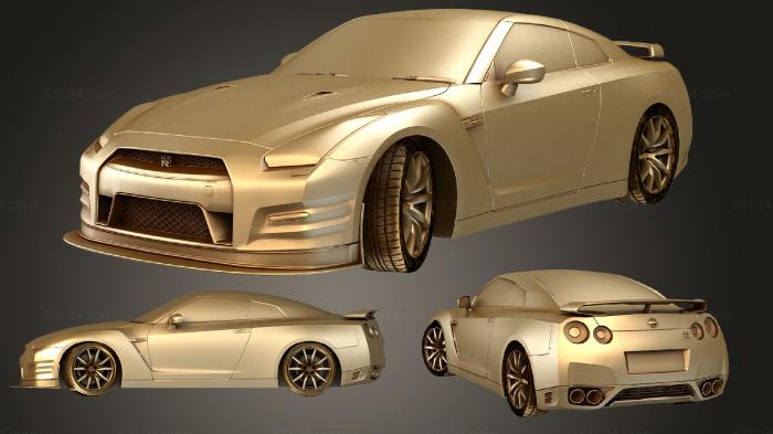 Автомобили и транспорт (NISSAN GT R 2012, CARS_2757) 3D модель для ЧПУ станка